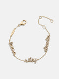 14K Gold/Pavé Custom Script Multi Name Bracelet - 3 Names