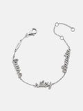 Sterling Silver/Pavé Custom Script Multi Name Bracelet - 3 Names