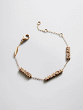 14K Gold/Pavé Custom Block Multi Name Bracelet - 1 Name