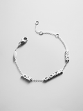 Sterling Silver Custom Block Multi Name Bracelet - 1 Name