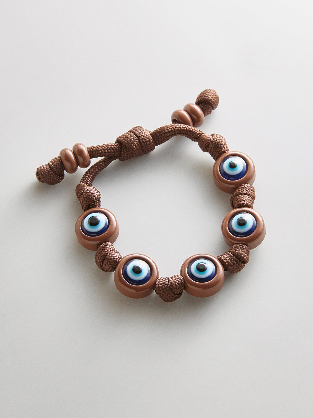 Knotty Good Eye Cord Bracelet  - Chocolate Brown