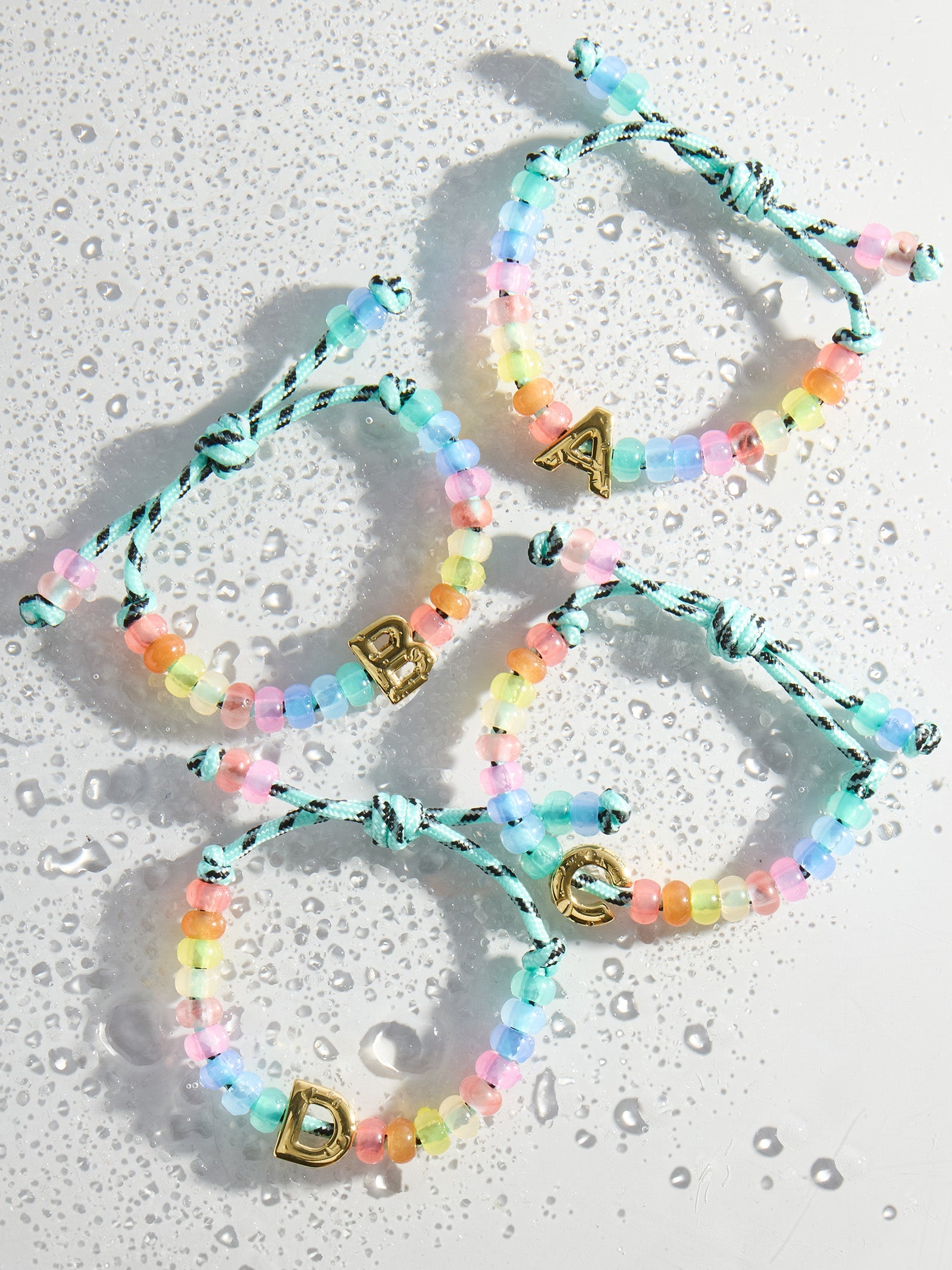 Marjorie Waterproof Initial Bracelet - Multi/Gold