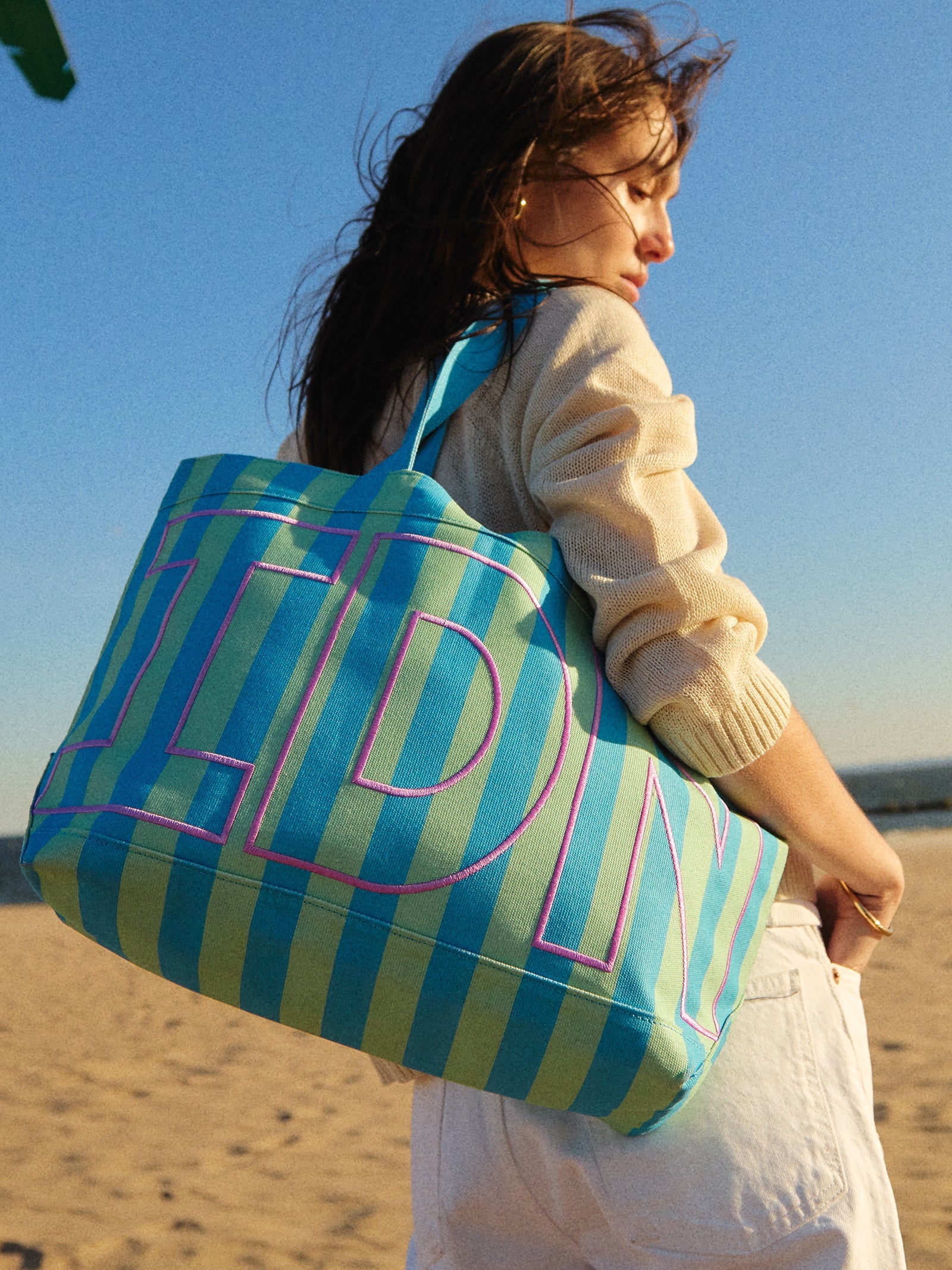 Striped Custom Alpha Tote - Custom Breeze