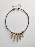 High Tide Fish Collar Necklace - Brown