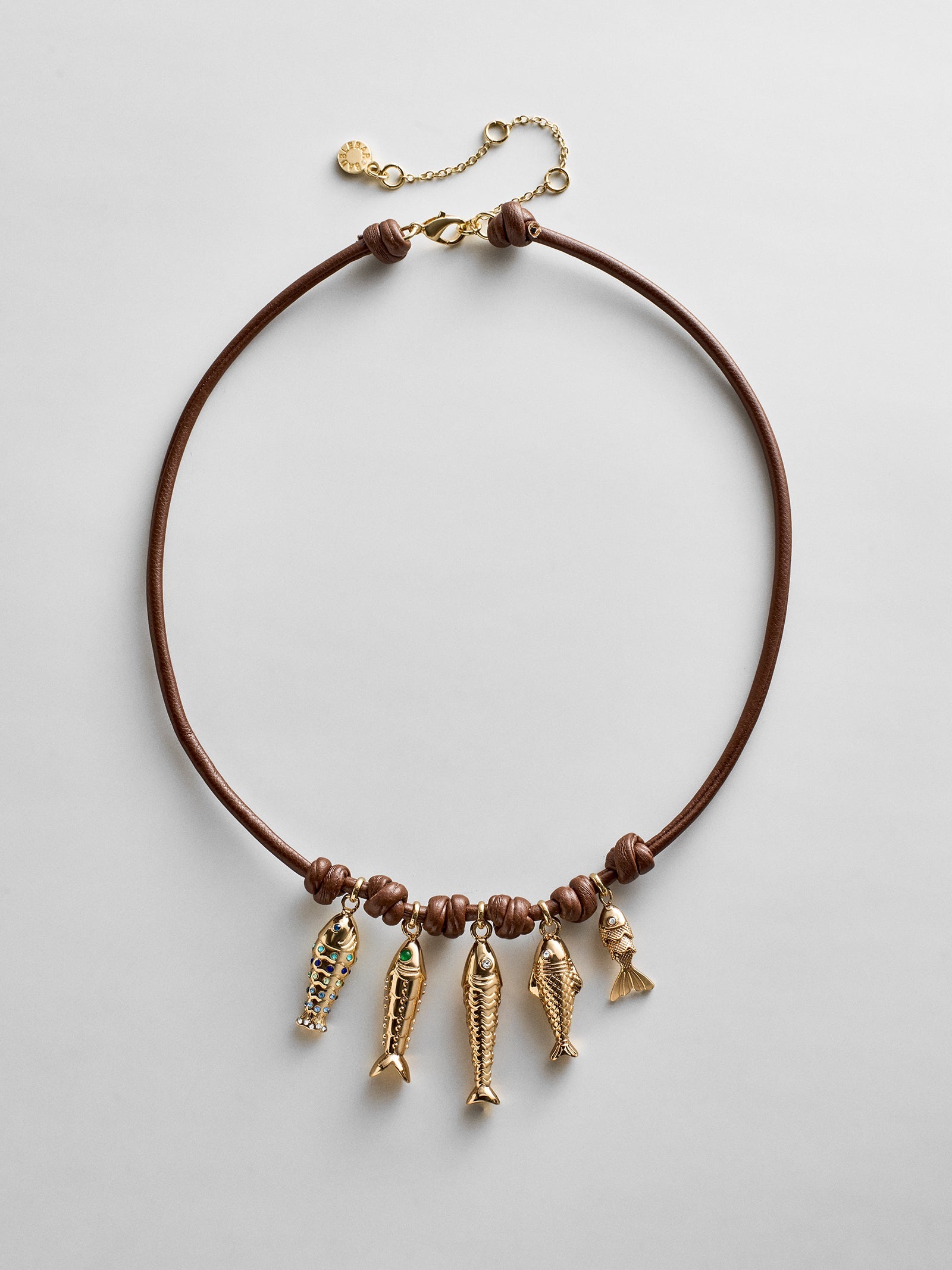 High Tide Fish Collar Necklace - Brown