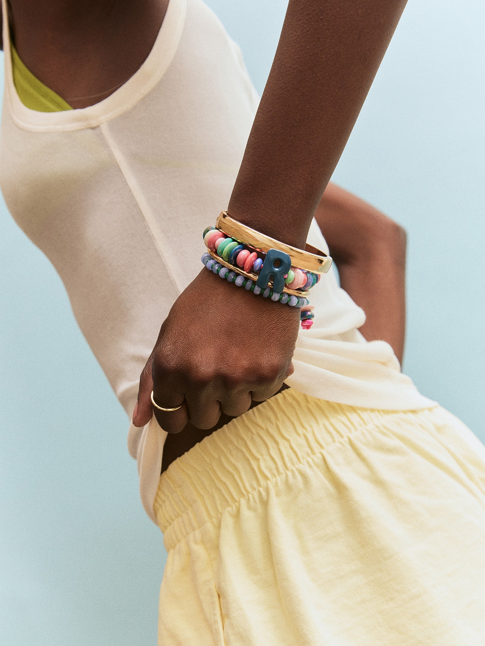 Make Waves Initial Bracelet - Multi/Navy