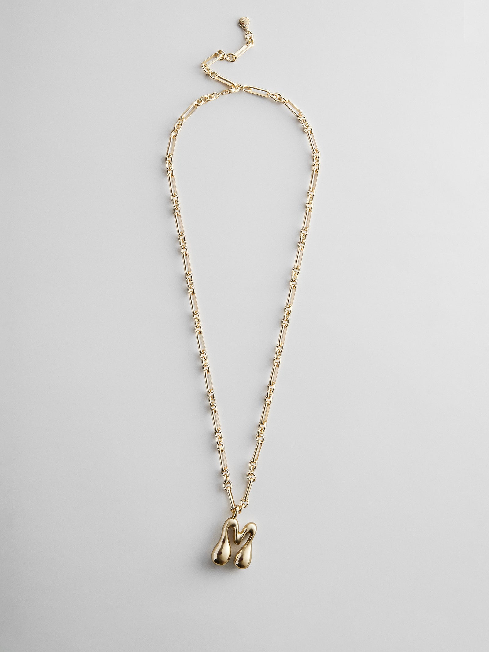Oversized Bubble Custom Initial Necklace - Oversized Bubble Initial