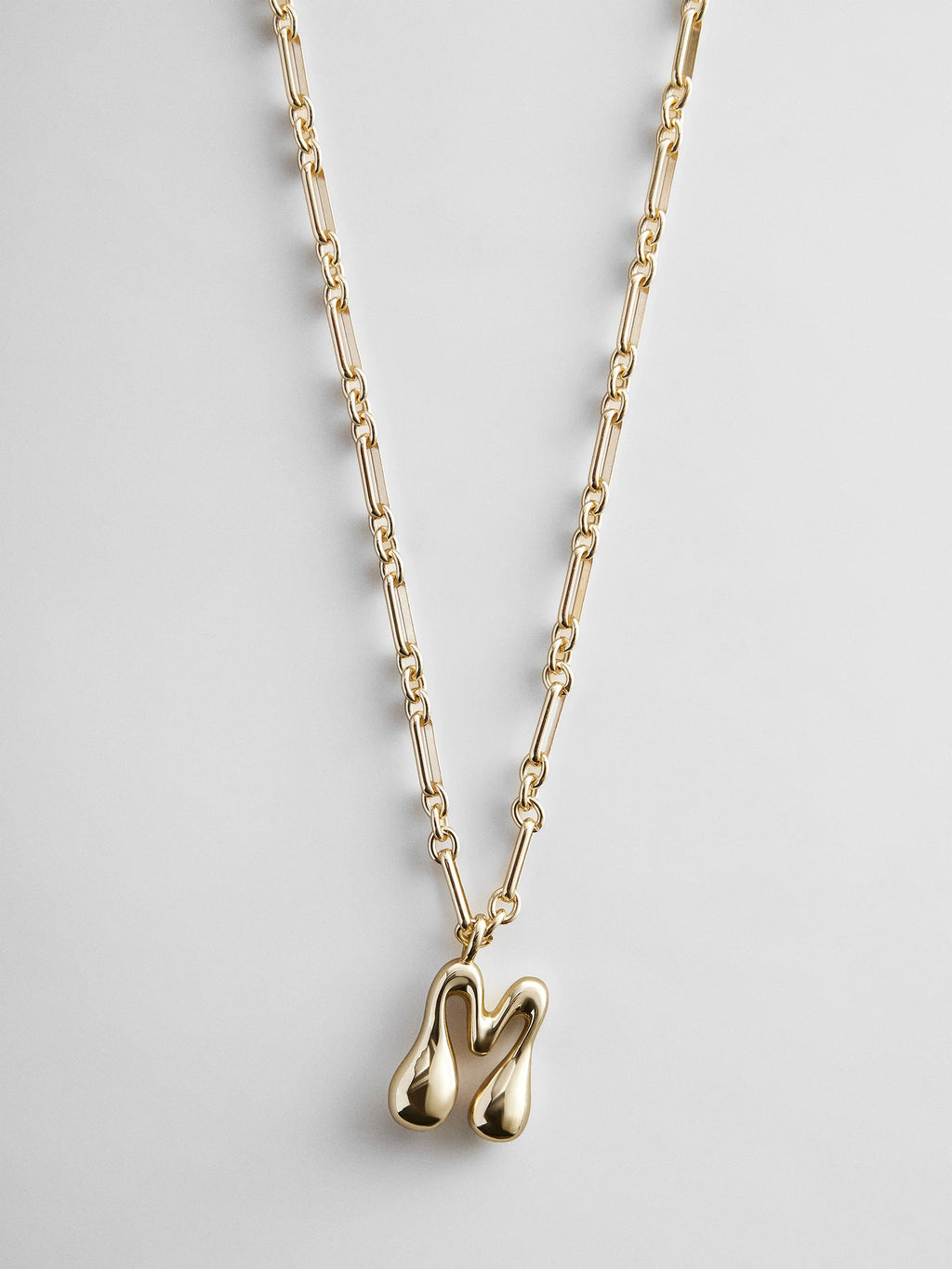 Oversized Bubble Custom Initial Necklace - Oversized Bubble Initial