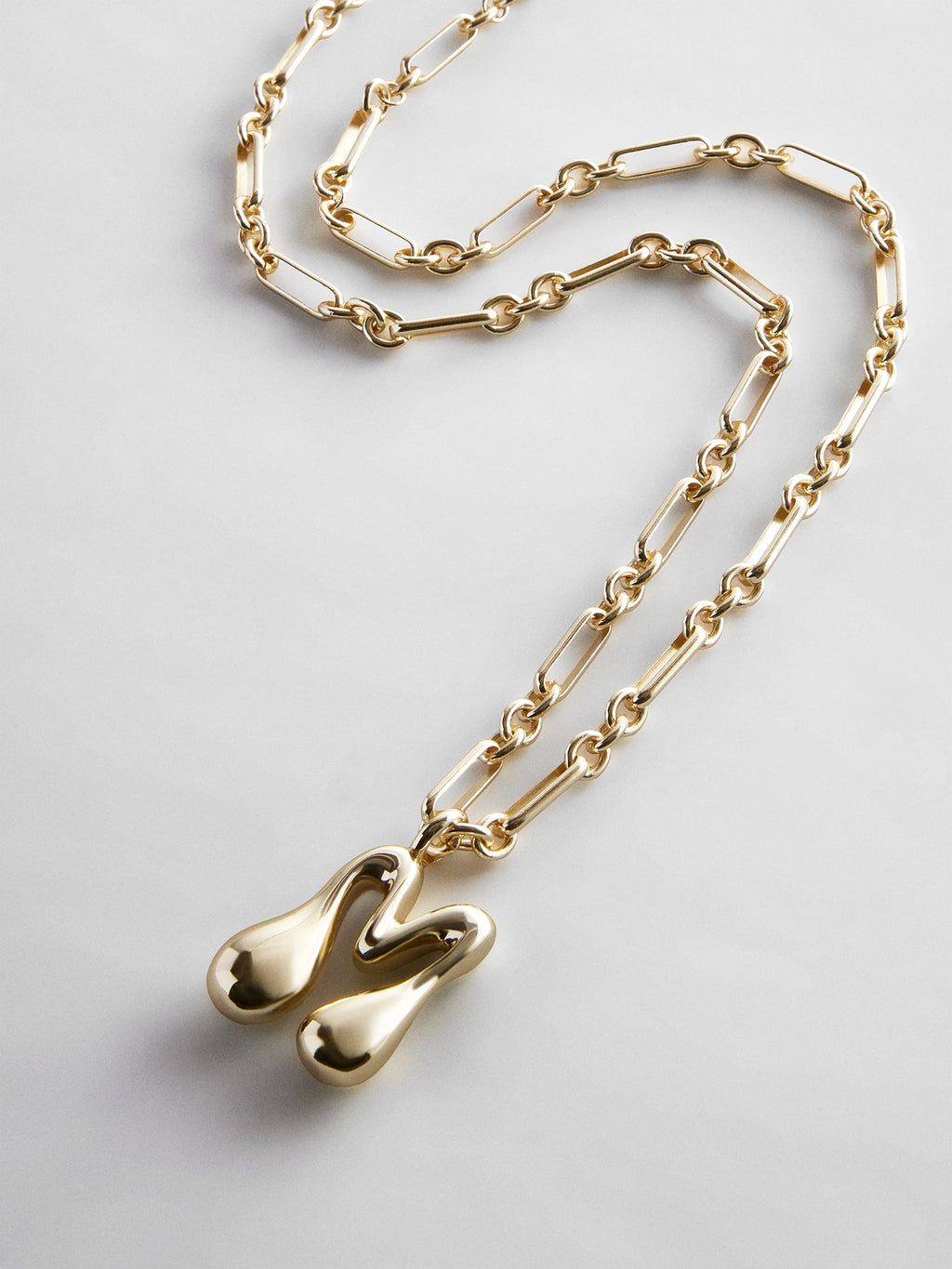 Oversized Bubble Custom Initial Necklace - Oversized Bubble Initial