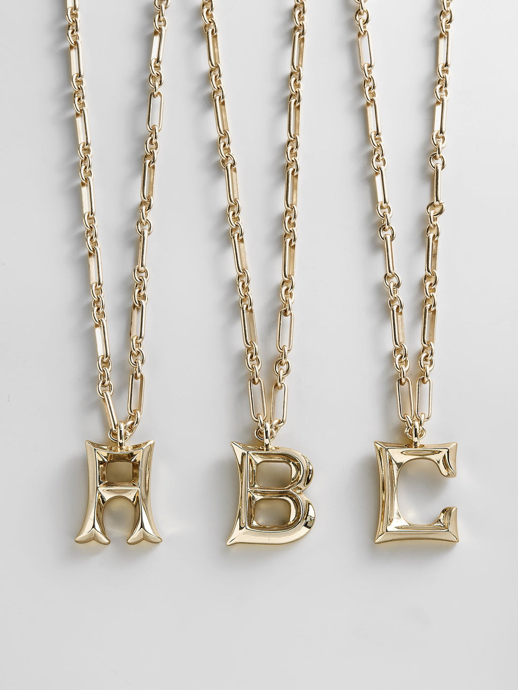 Oversized Gothic Custom Initial Necklace - Oversized Gothic Initial