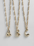 Oversized Bubble Custom Initial Necklace - Oversized Bubble Initial