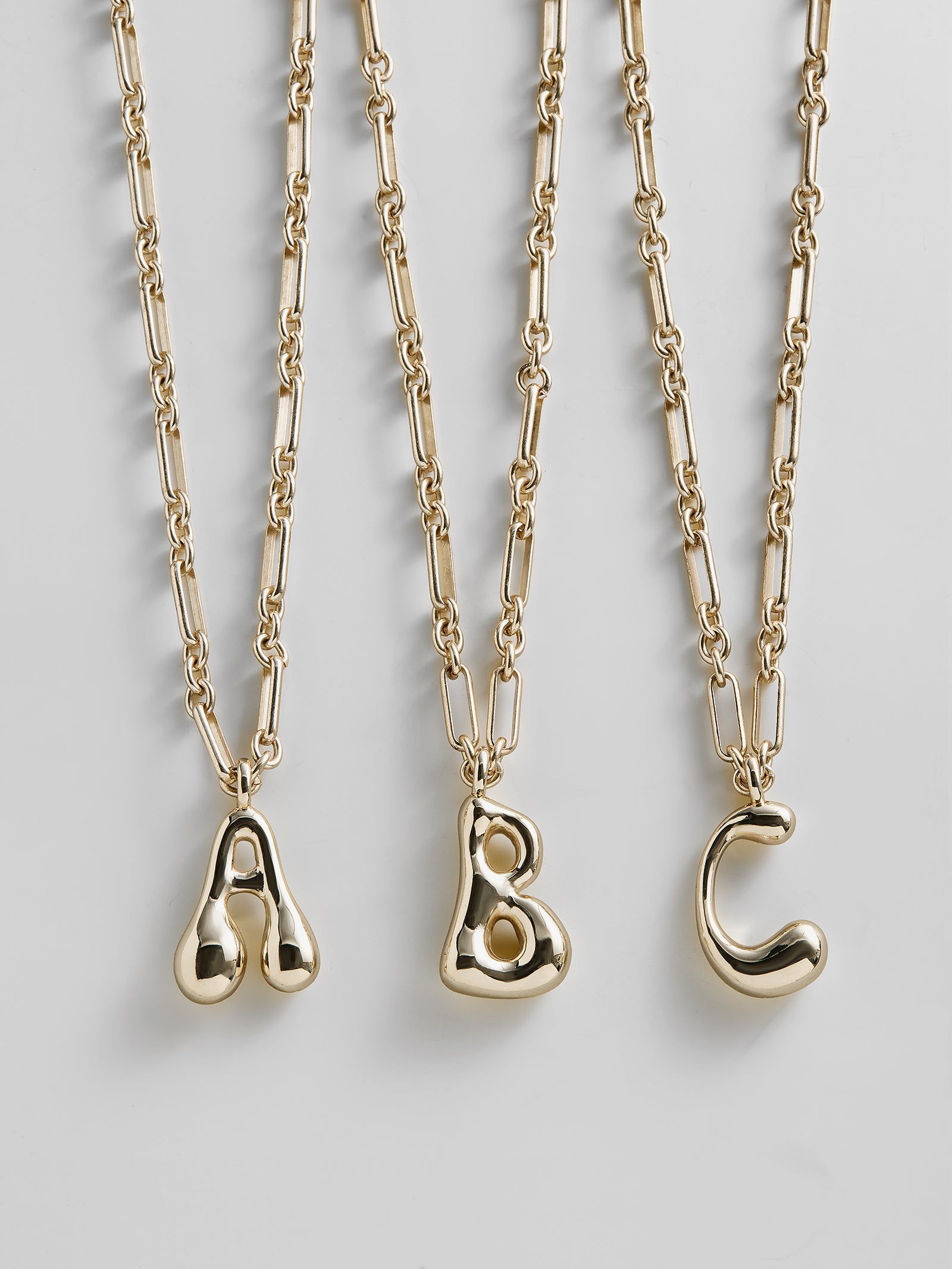 Oversized Bubble Custom Initial Necklace - Oversized Bubble Initial