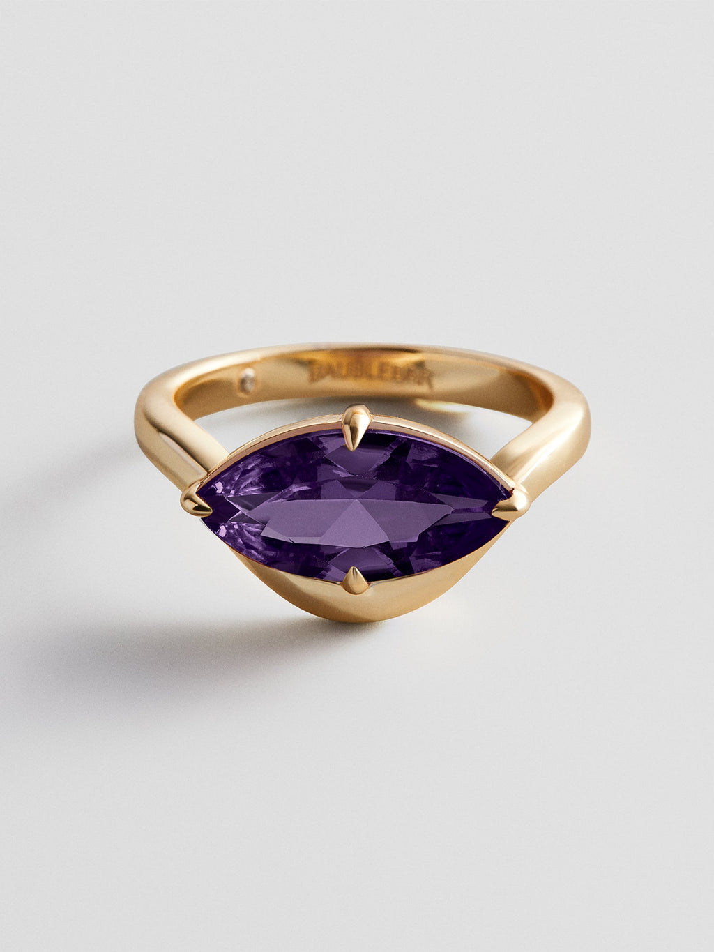 Wavy Custom Birthstone Ring - Gold