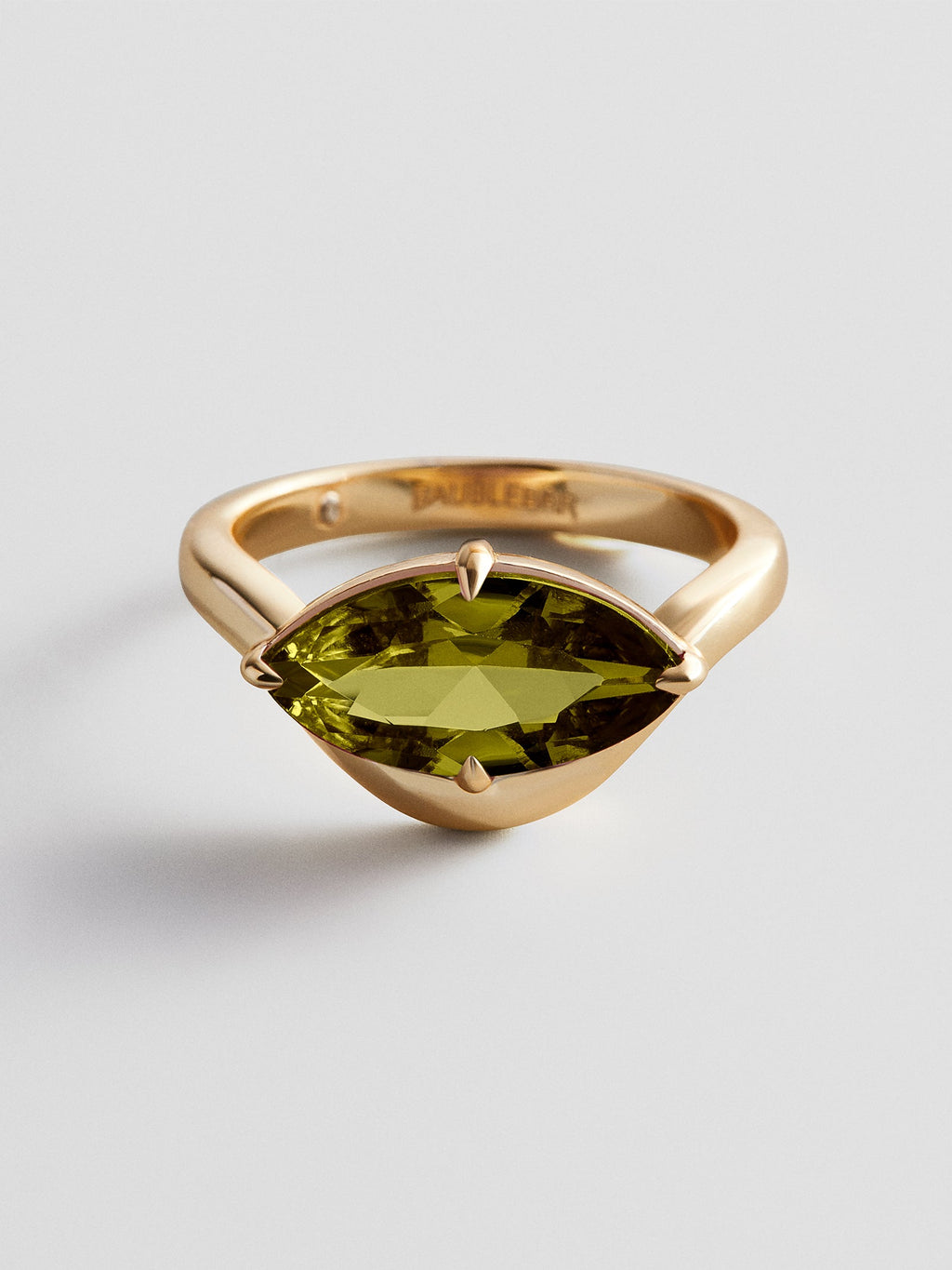 Wavy Custom Birthstone Ring - Gold