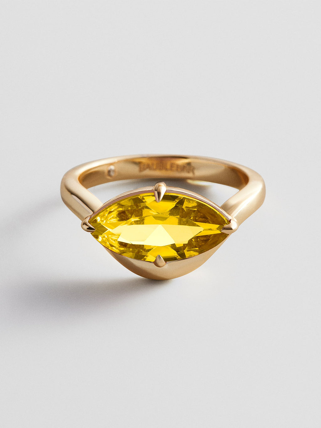 Wavy Custom Birthstone Ring - Gold