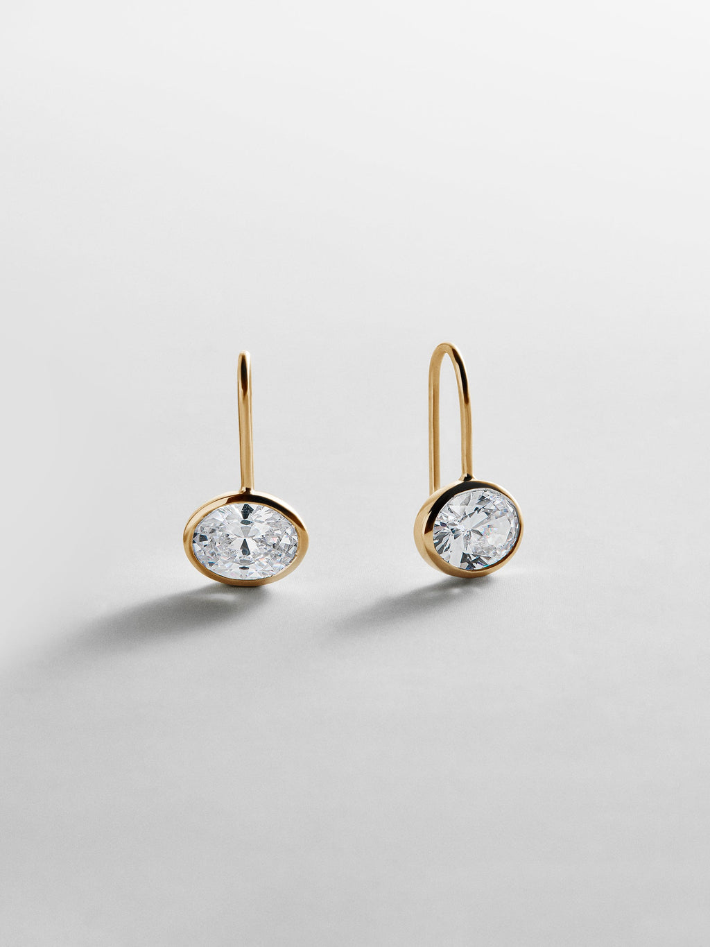 Fallon 14K Gold Bezel Earrings - Gold