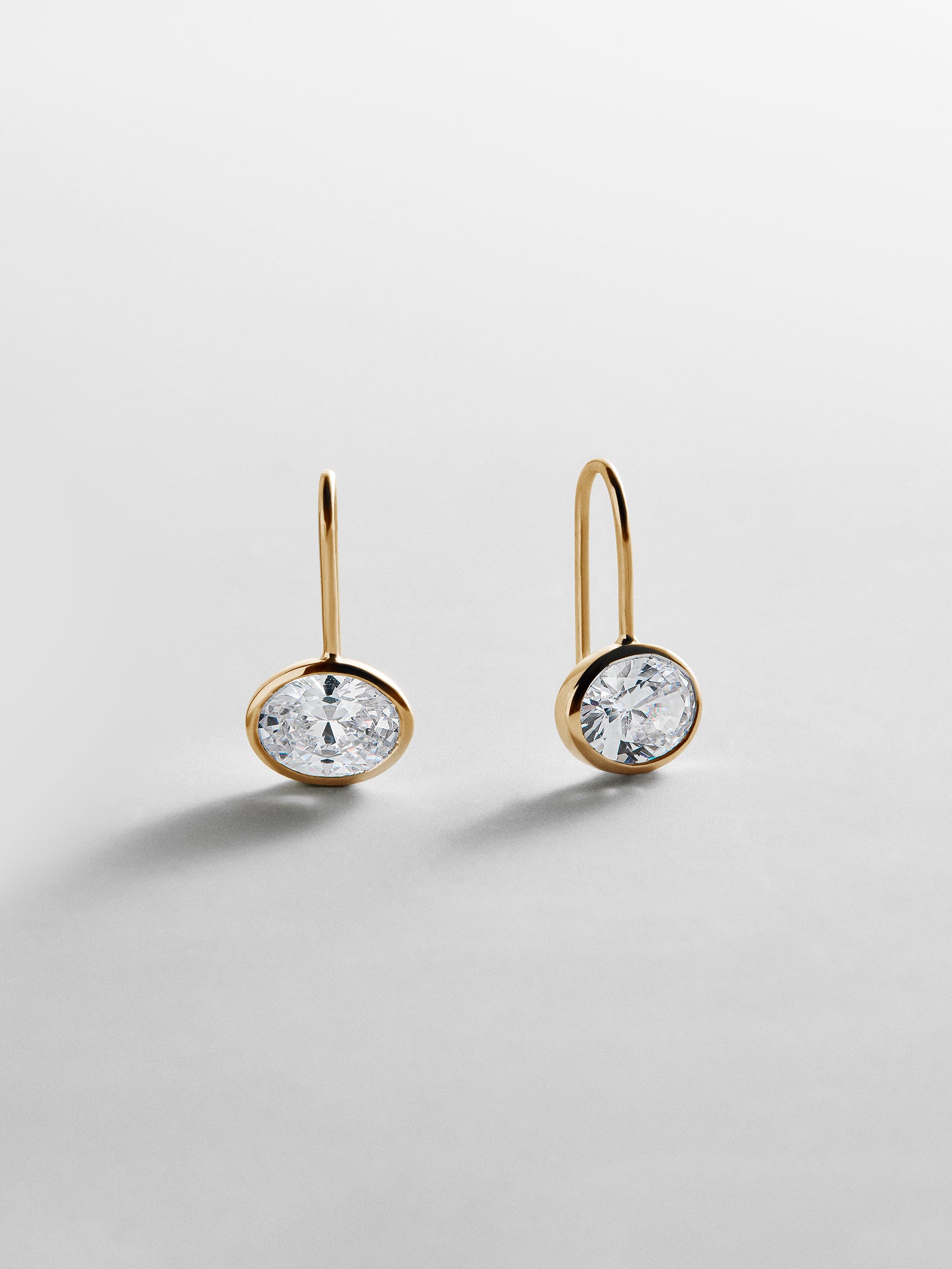 Fallon 14K Gold Bezel Earrings - Gold
