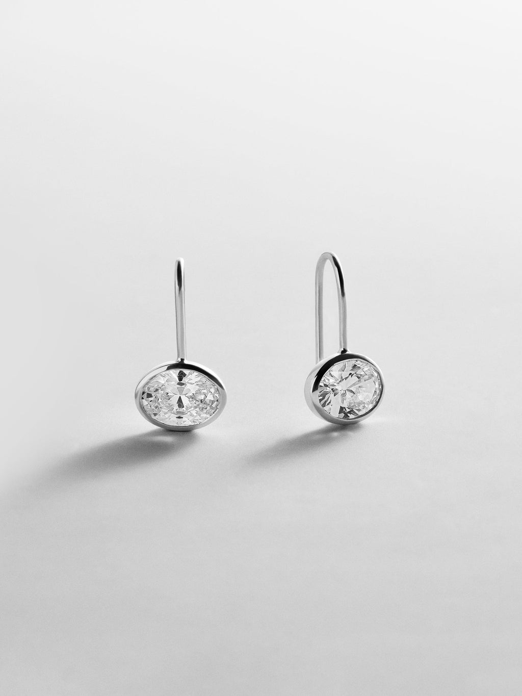 Fallon Sterling Silver Bezel Earrings - Silver