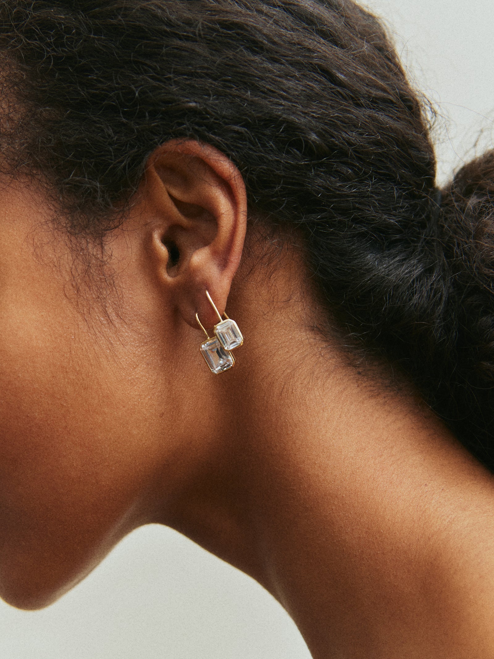 Fallon 14K Gold Bezel Earrings - Gold