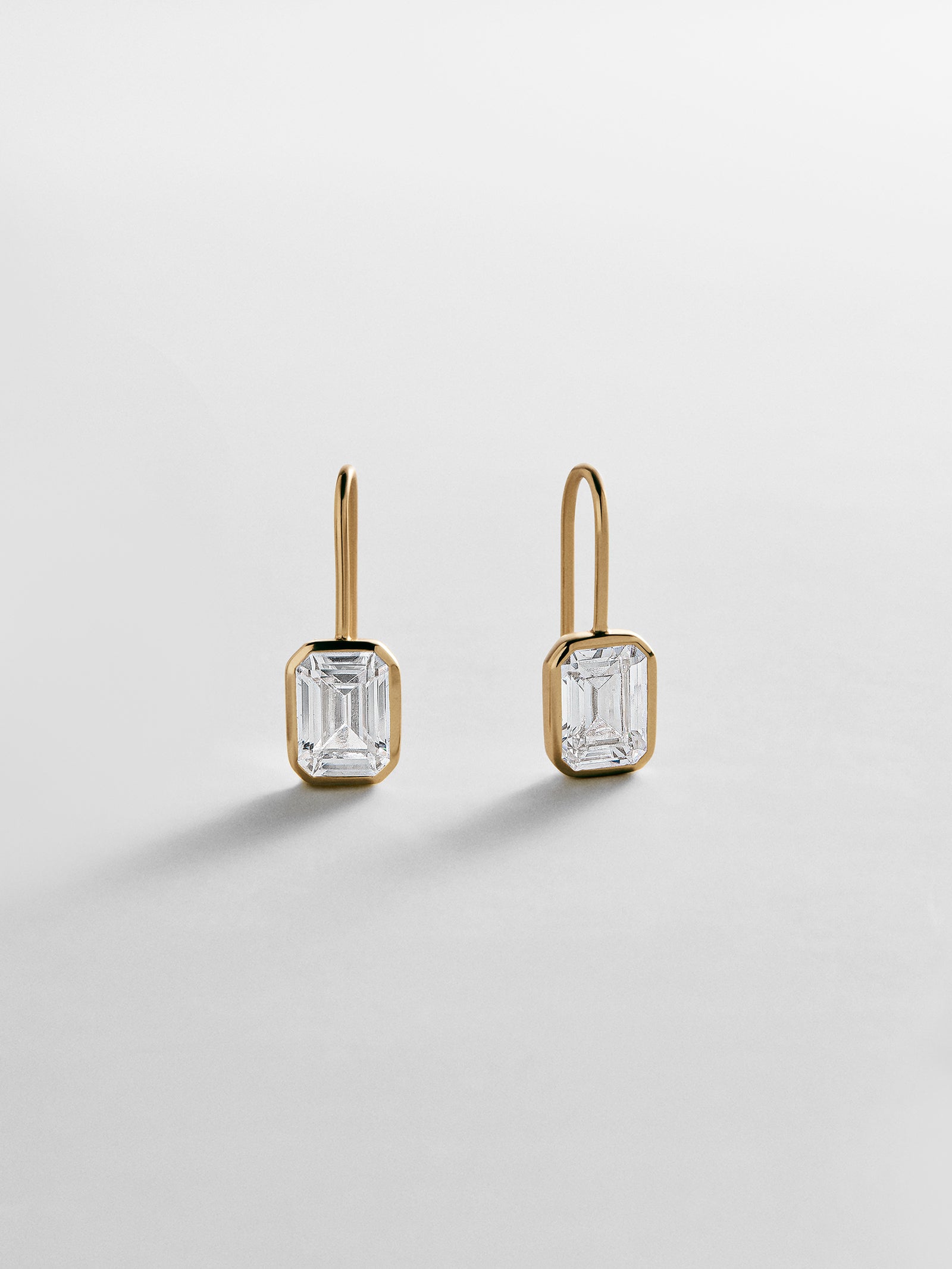 Fallon 14K Gold Bezel Earrings - Gold