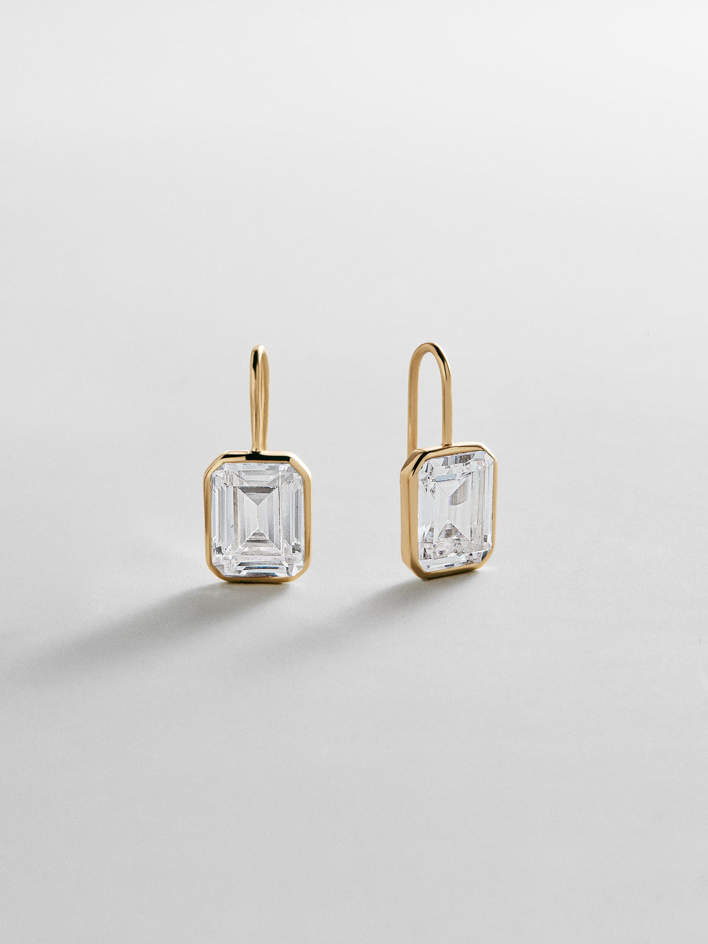 Fallon 14K Gold Bezel Earrings - Gold