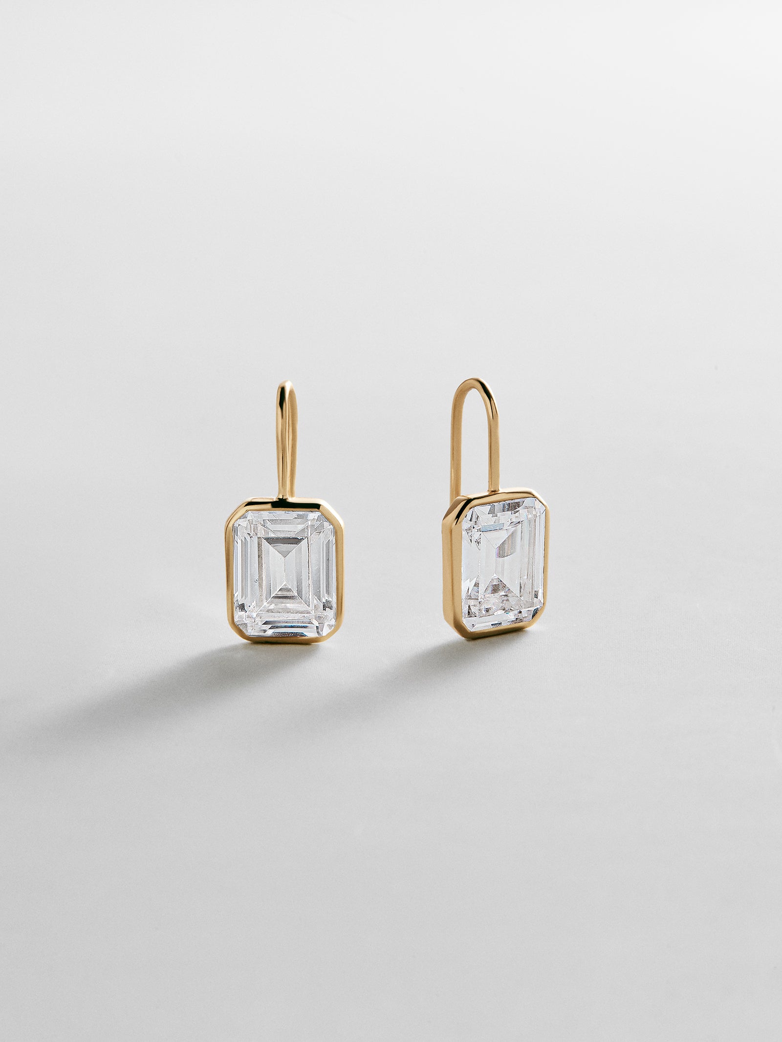 Fallon 14K Gold Bezel Earrings - Gold