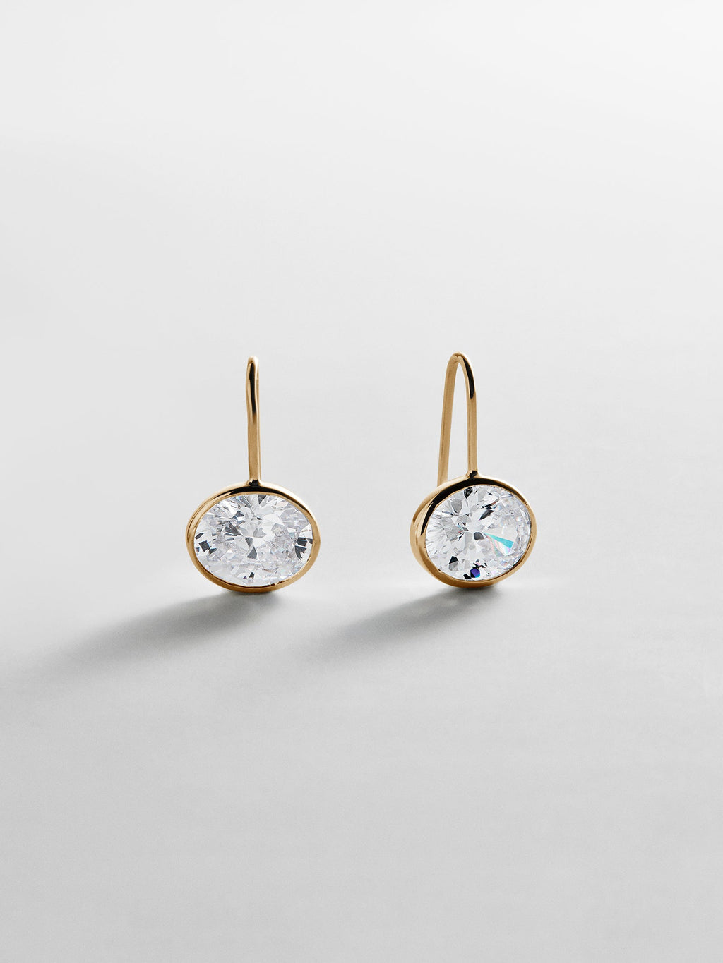 Fallon 14K Gold Bezel Earrings - Gold