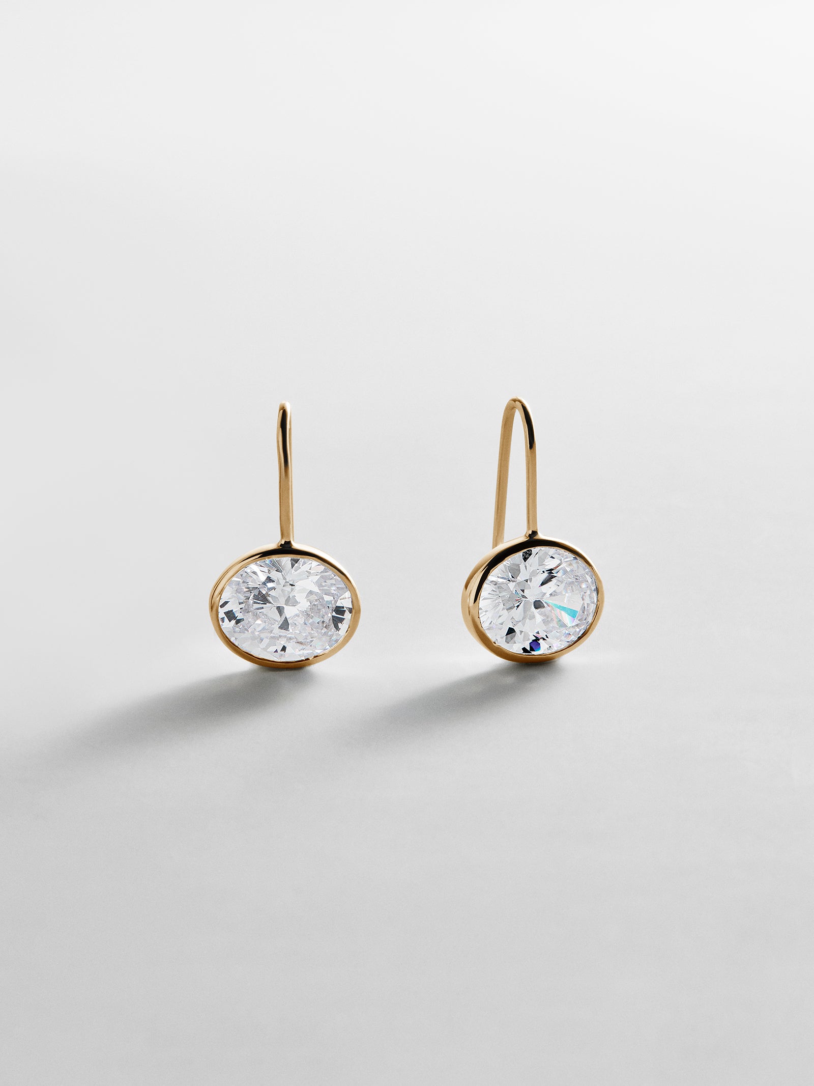 Fallon 14K Gold Bezel Earrings - Gold