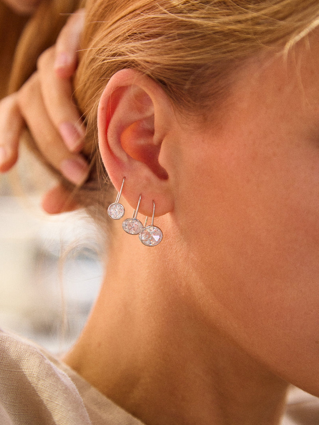 Fallon 14K Gold Bezel Earrings - Gold