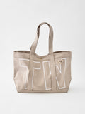 Solid Custom Alpha Tote - Toasted Almond