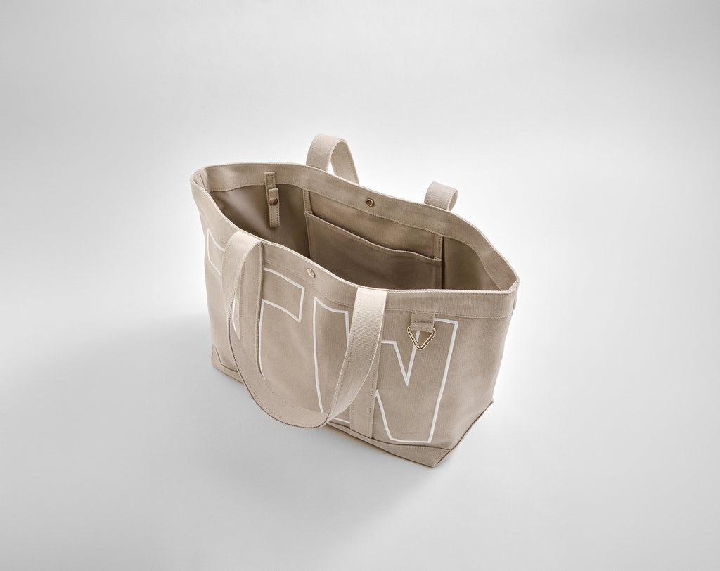 Solid Custom Alpha Tote - Toasted Almond