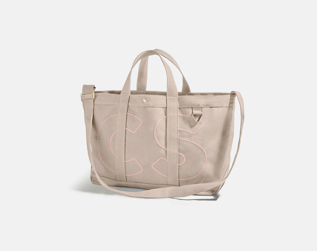 Solid Custom Alpha Tote - Toasted Almond