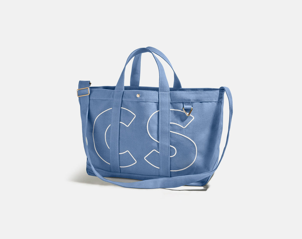 Solid Custom Alpha Tote - Dusty Blue