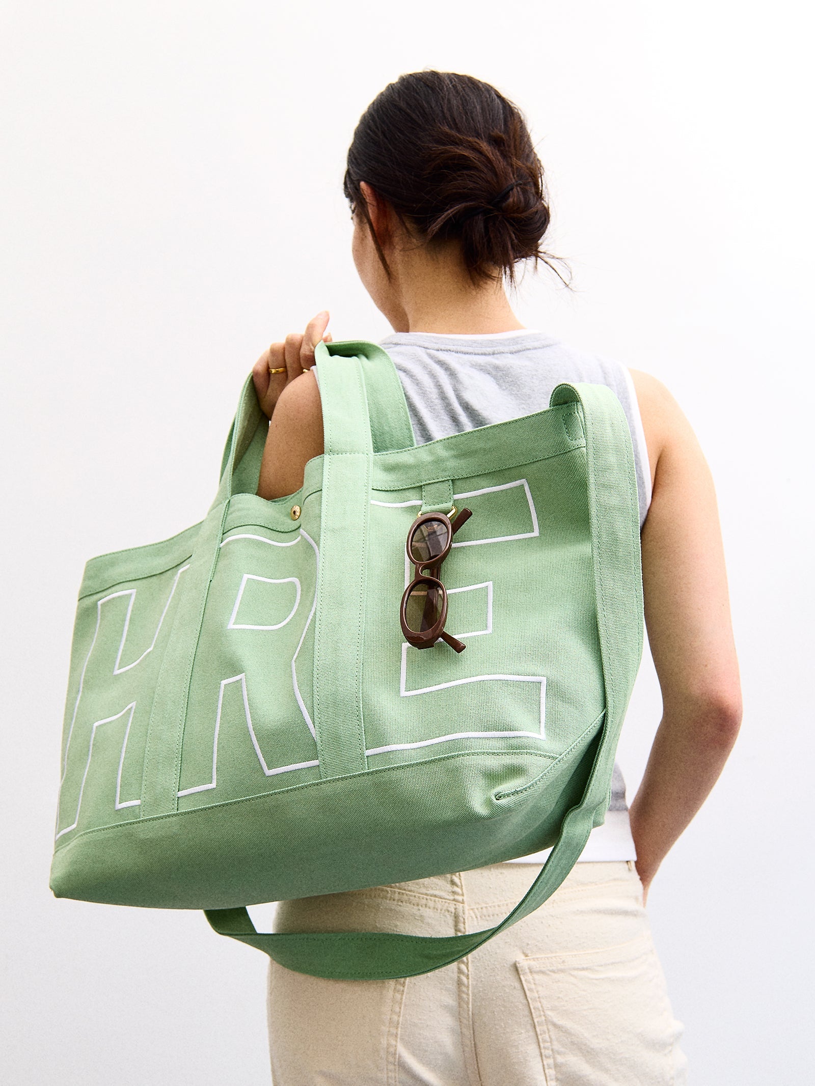 Solid Custom Alpha Tote - Pistachio Green