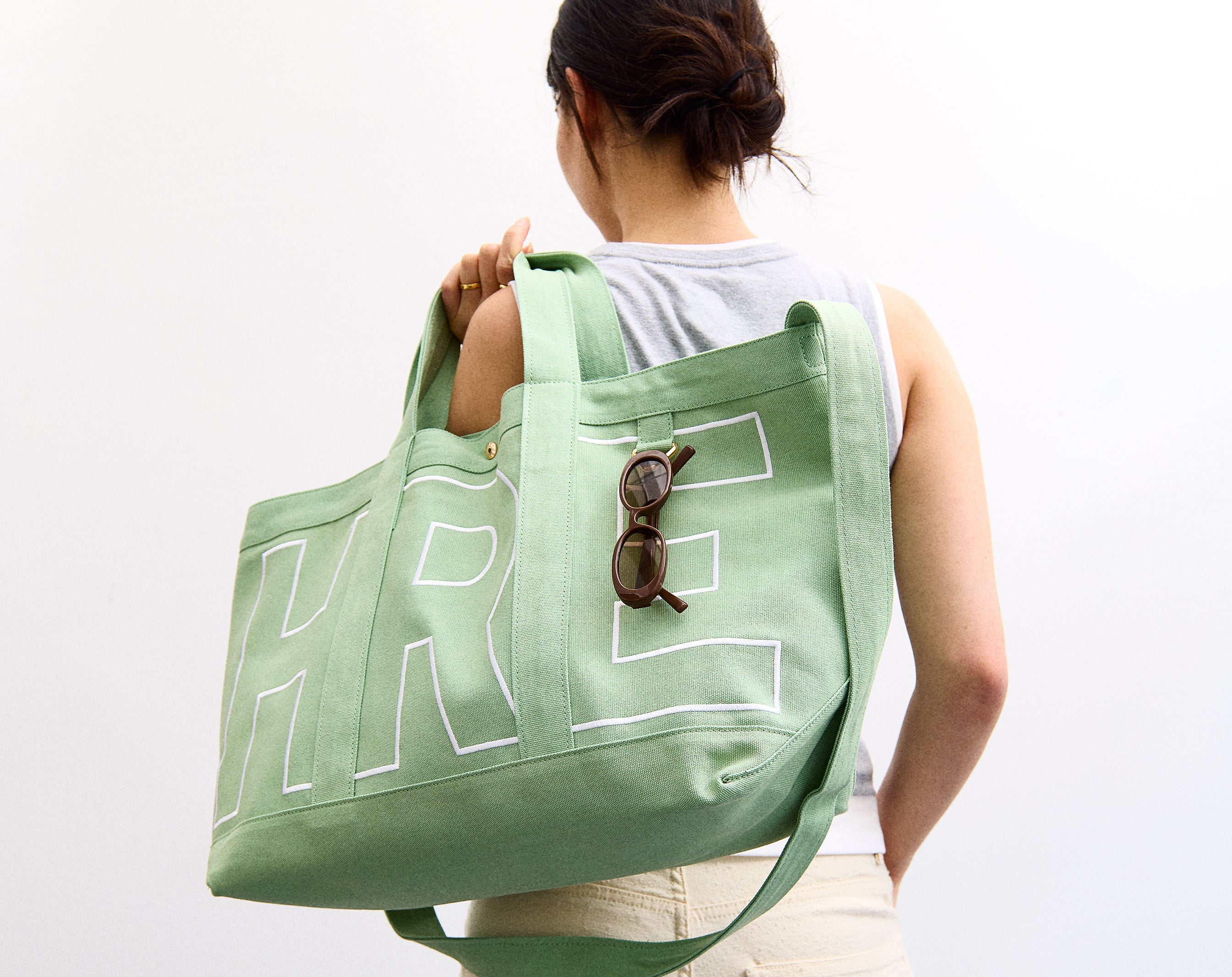 Solid Custom Alpha Tote - Pistachio Green