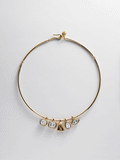 Lexi Removable Charm Custom Collar Necklace - Gold