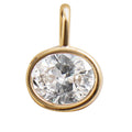 Oval Cubic Zirconia Cluster Charm