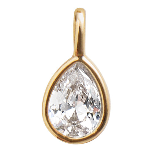 Pear Cubic Zirconia Cluster Charm