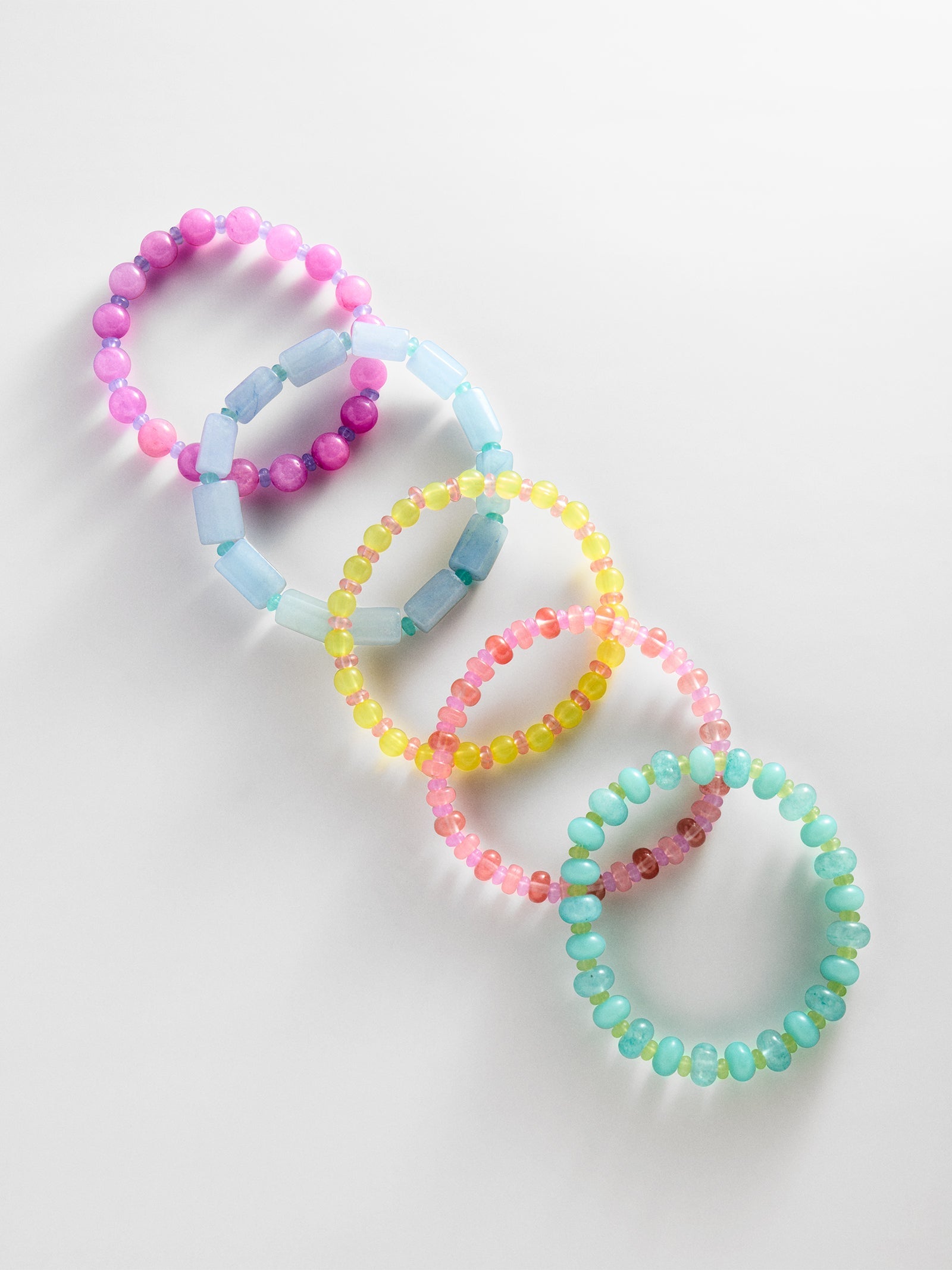 Darcy Semi-Precious Beaded Bracelet Set - Light Multi