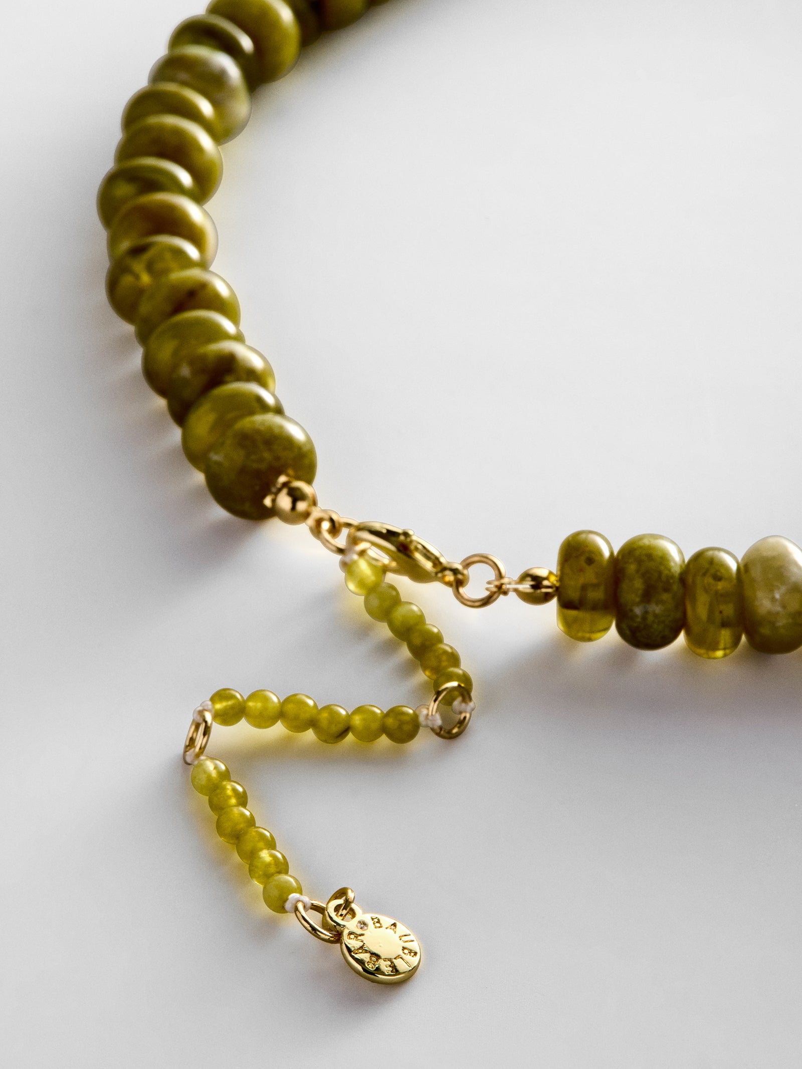 Joyce Semi-Precious Beaded Necklace - Olive