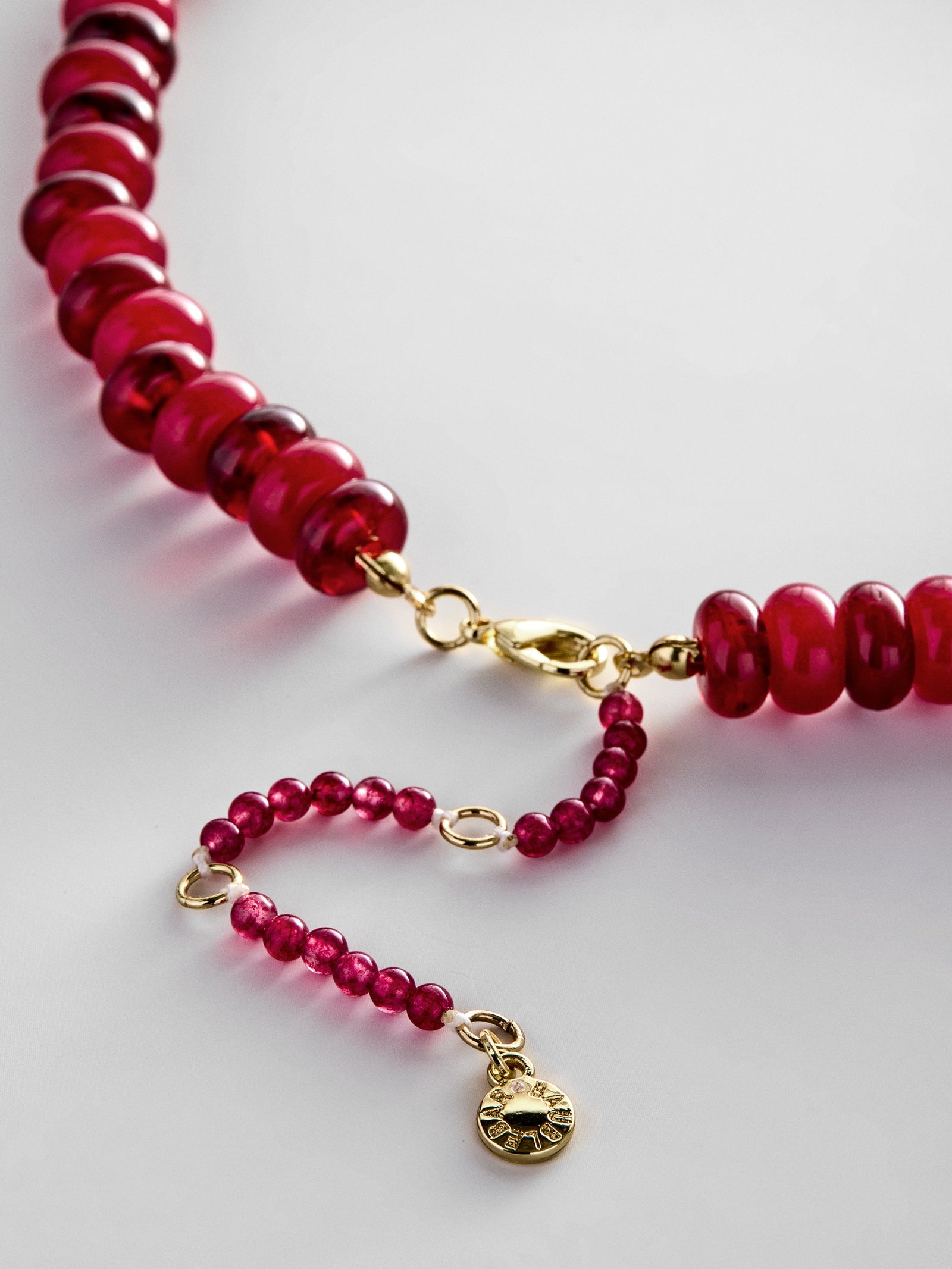 Joyce Semi-Precious Beaded Necklace - Red Jasper
