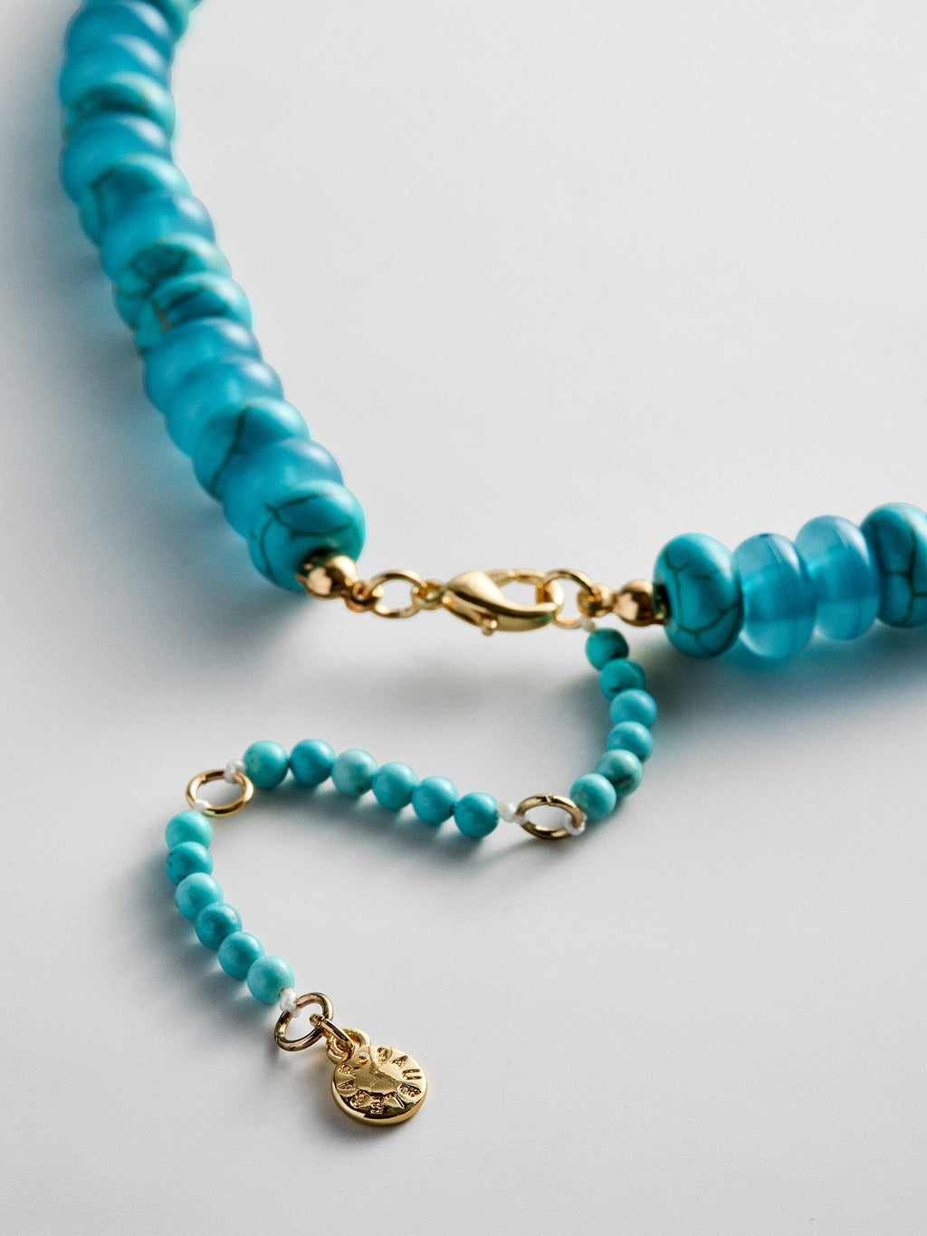 Joyce Semi-Precious Beaded Necklace - Turquoise Bead