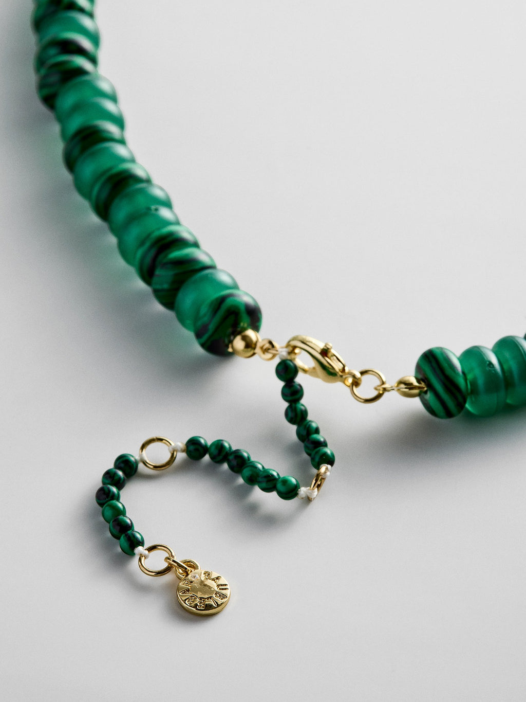 Joyce Semi-Precious Beaded Necklace - Malachite