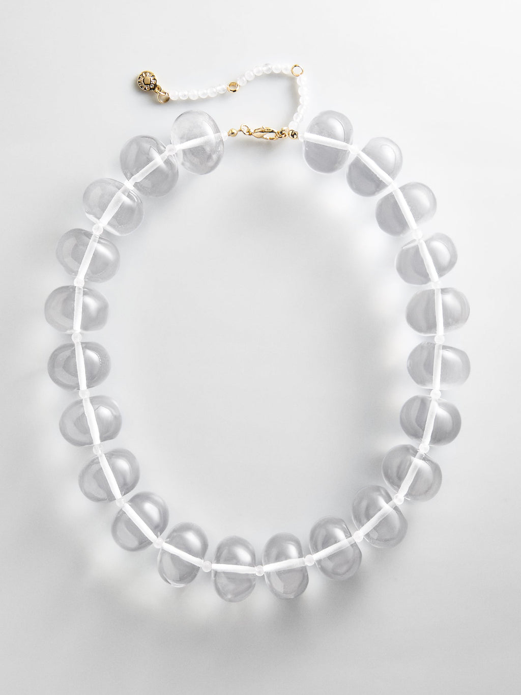 Joan Semi-Precious Necklace - Clear/White