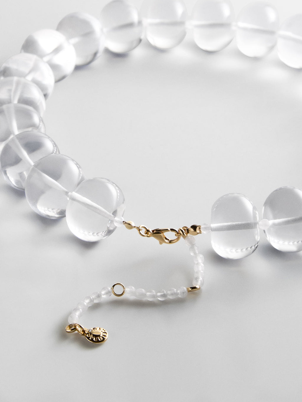 Joan Semi-Precious Necklace - Clear/White