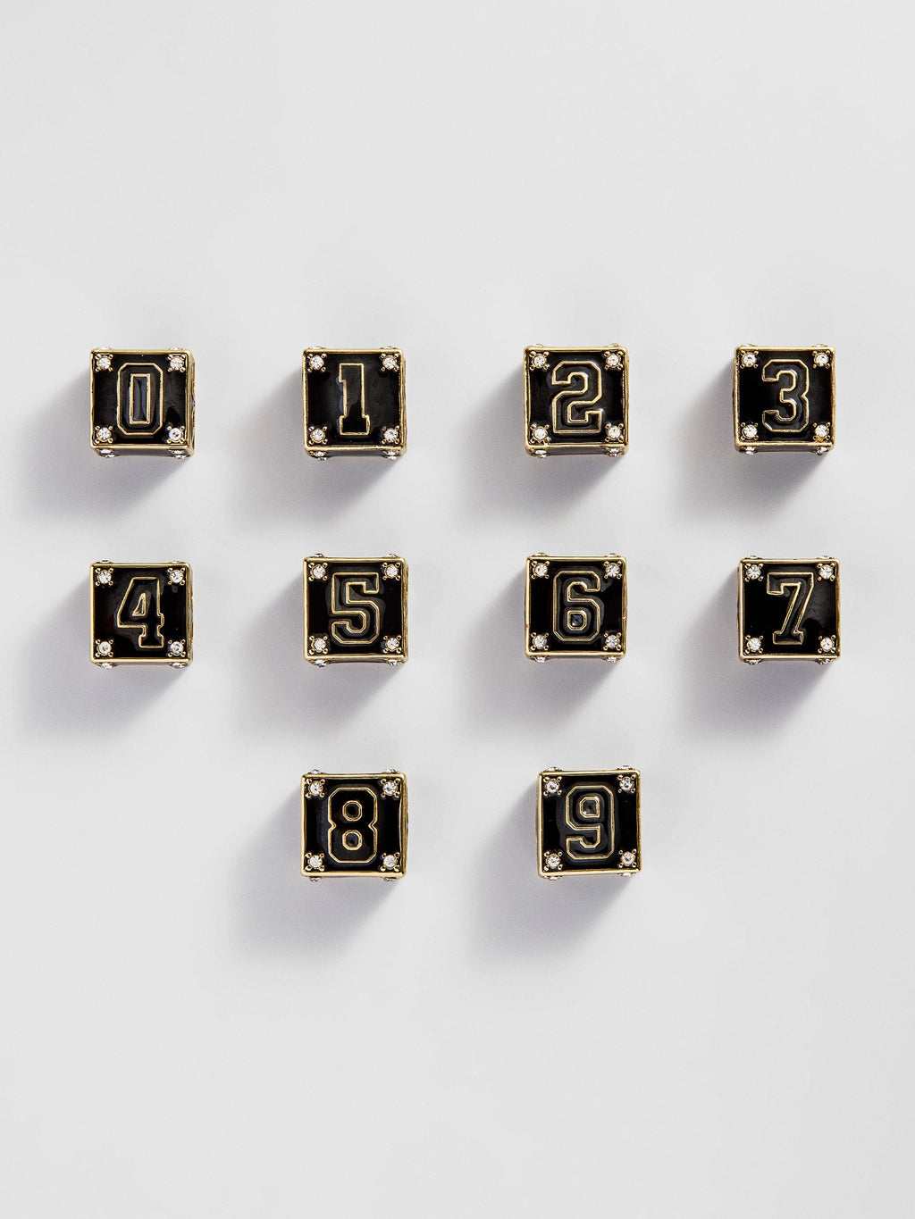 Block Party Varsity Number Custom Bracelet  - Onyx Double Digit