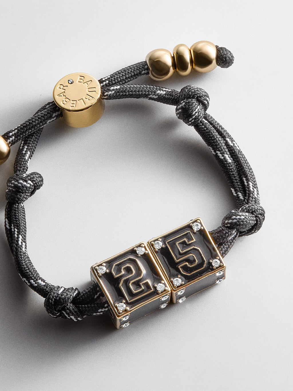 Block Party Varsity Number Custom Bracelet  - Onyx Double Digit