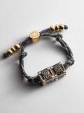 Block Party Varsity Number Custom Bracelet  - Onyx Double Digit