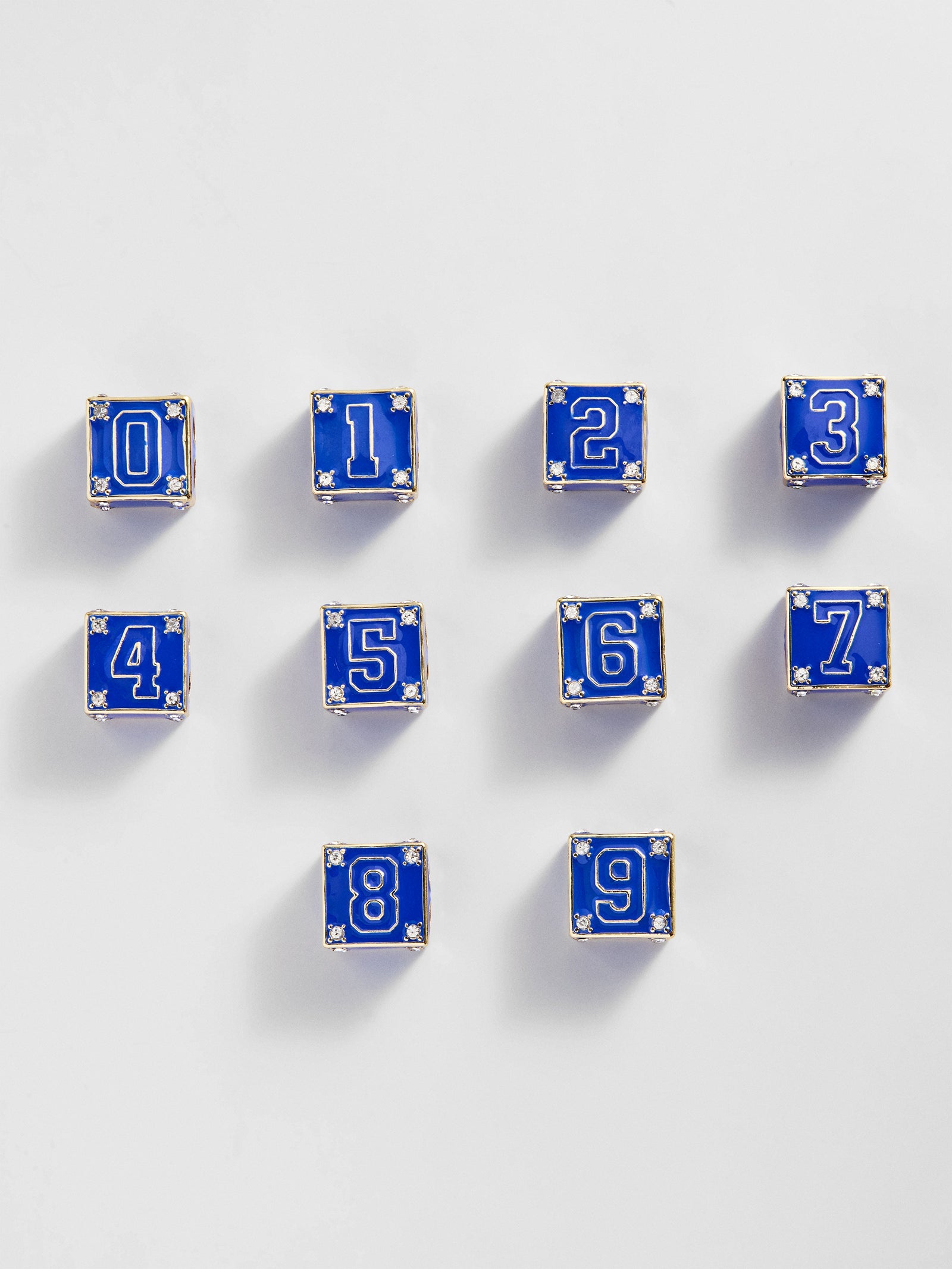 Block Party Varsity Number Custom Bracelet  - Cobalt Single Digit