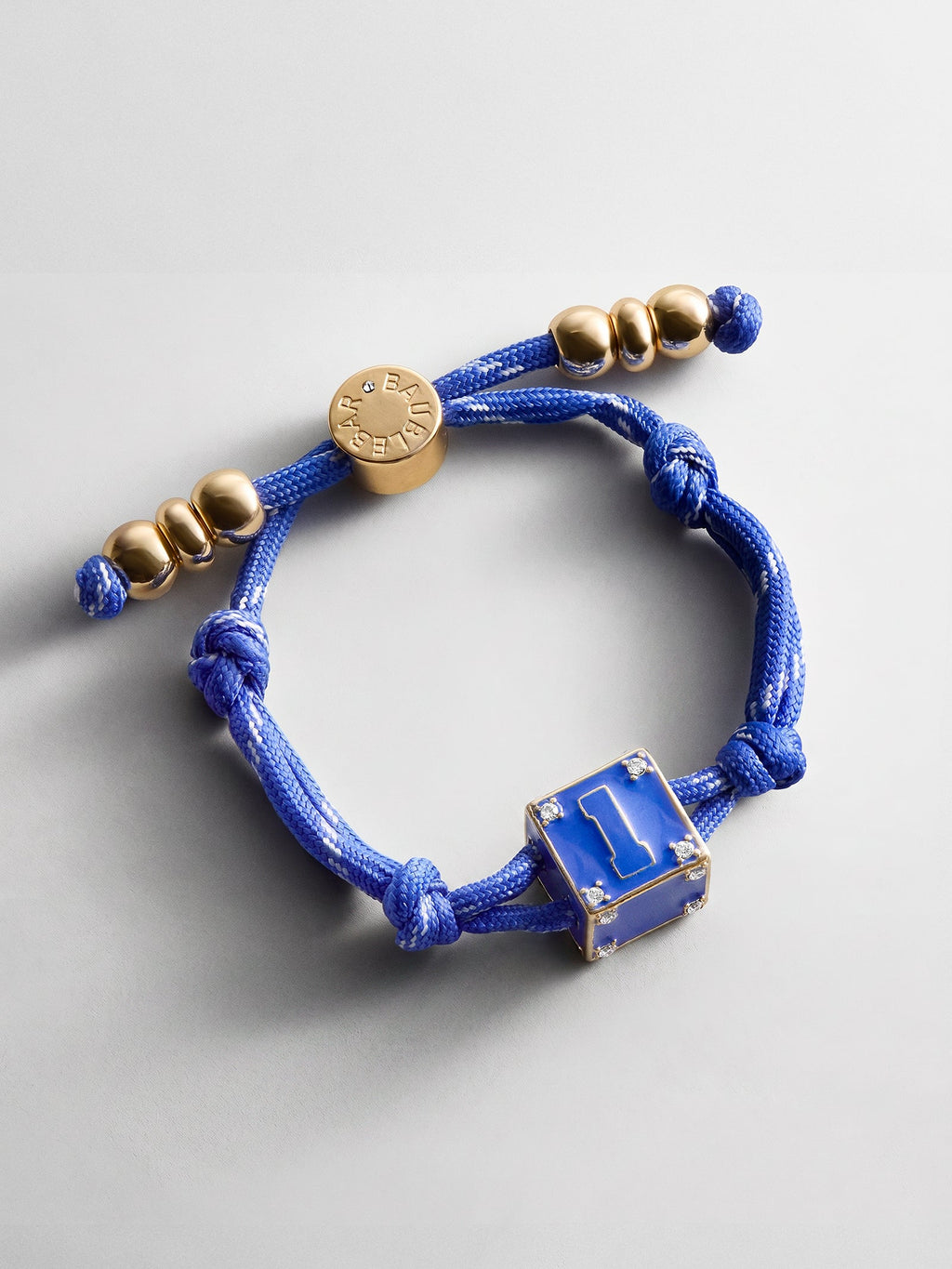 Block Party Varsity Number Custom Bracelet  - Cobalt Single Digit